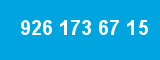 926 173 67 15 926 173 67 15